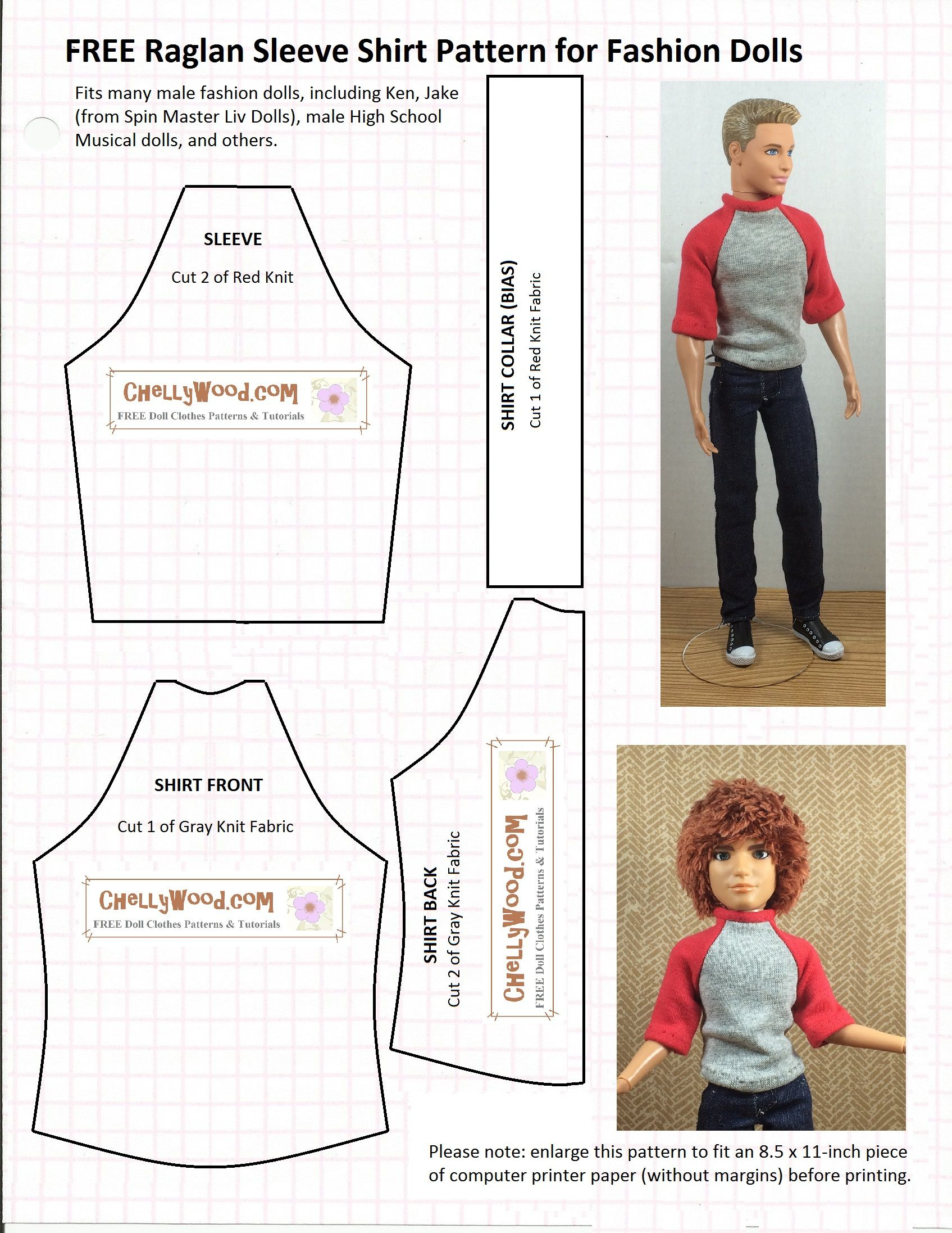 Printable Barbie Doll Clothes Patterns Shop Pattern For Barbie with Printable Barbie Doll Clothes Patterns