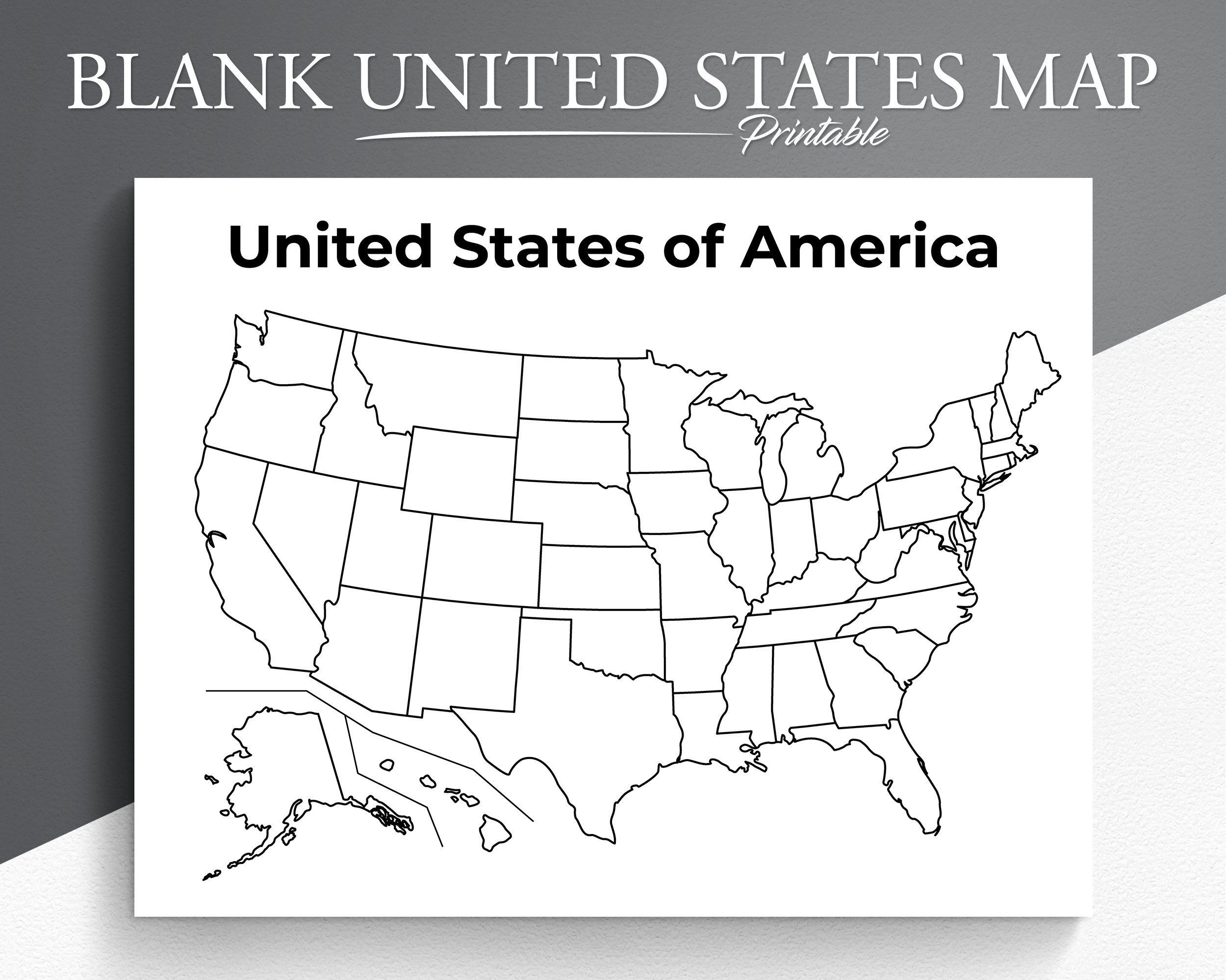 Printable Blank Us Map. Educational Map For Kids. Usa Coloring for Map of USA Printable Blank