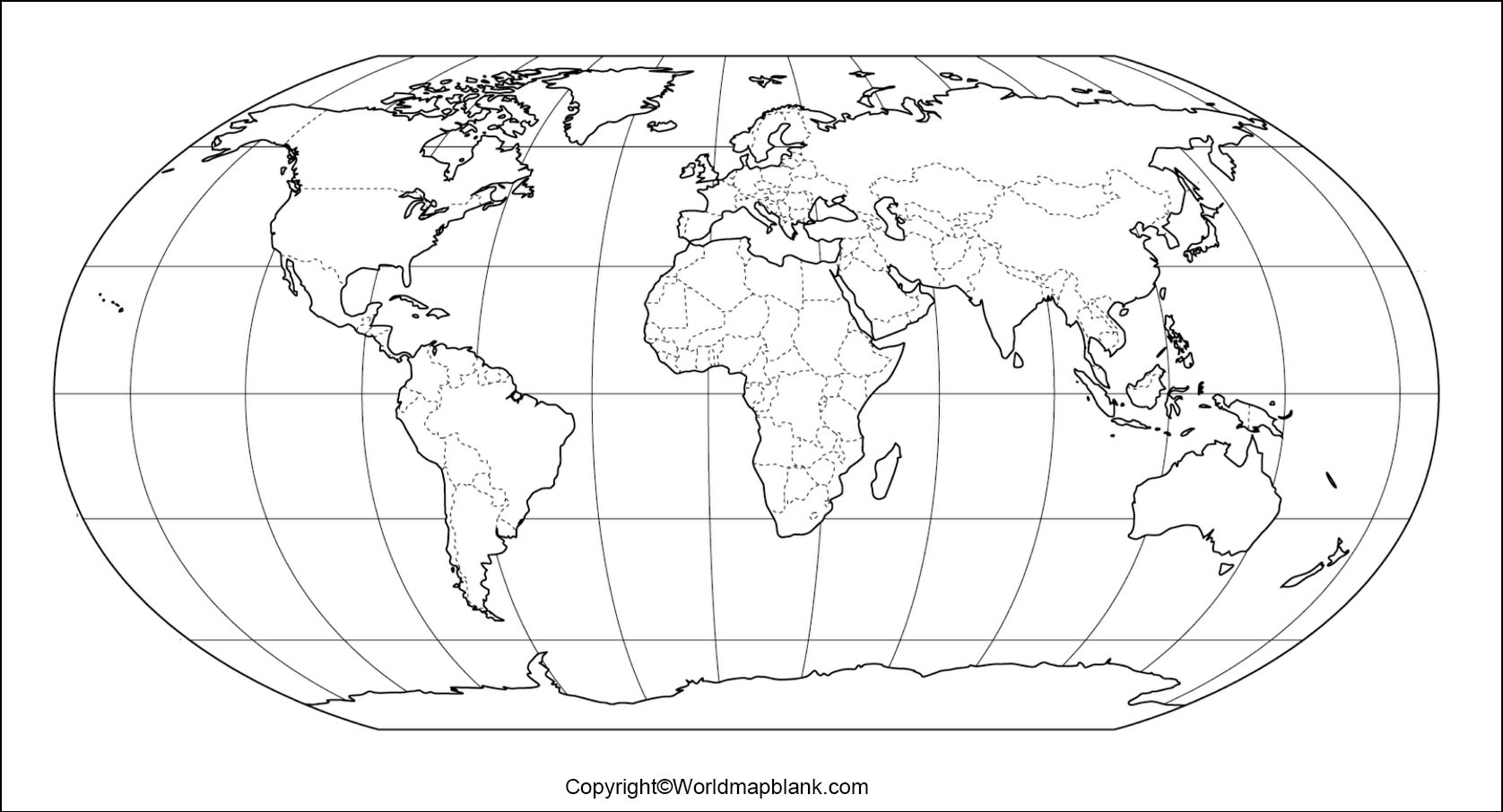 Printable Blank World Map – Outline, Countries [Image/Pdf] throughout Printable Map Of Continents And Oceans Without Names