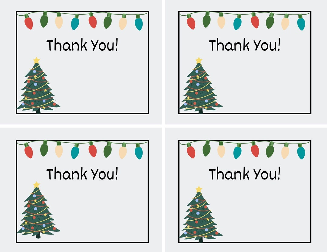 Printable Christmas Thank You Cards For Teachers, Students, Or intended for Printable Thank You Christmas Cards