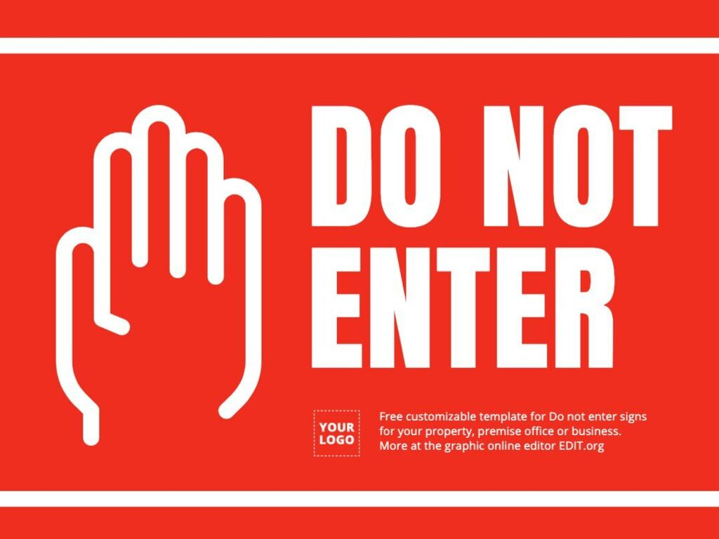 Printable Do Not Enter Sign Templates in Printable Do Not Enter Sign