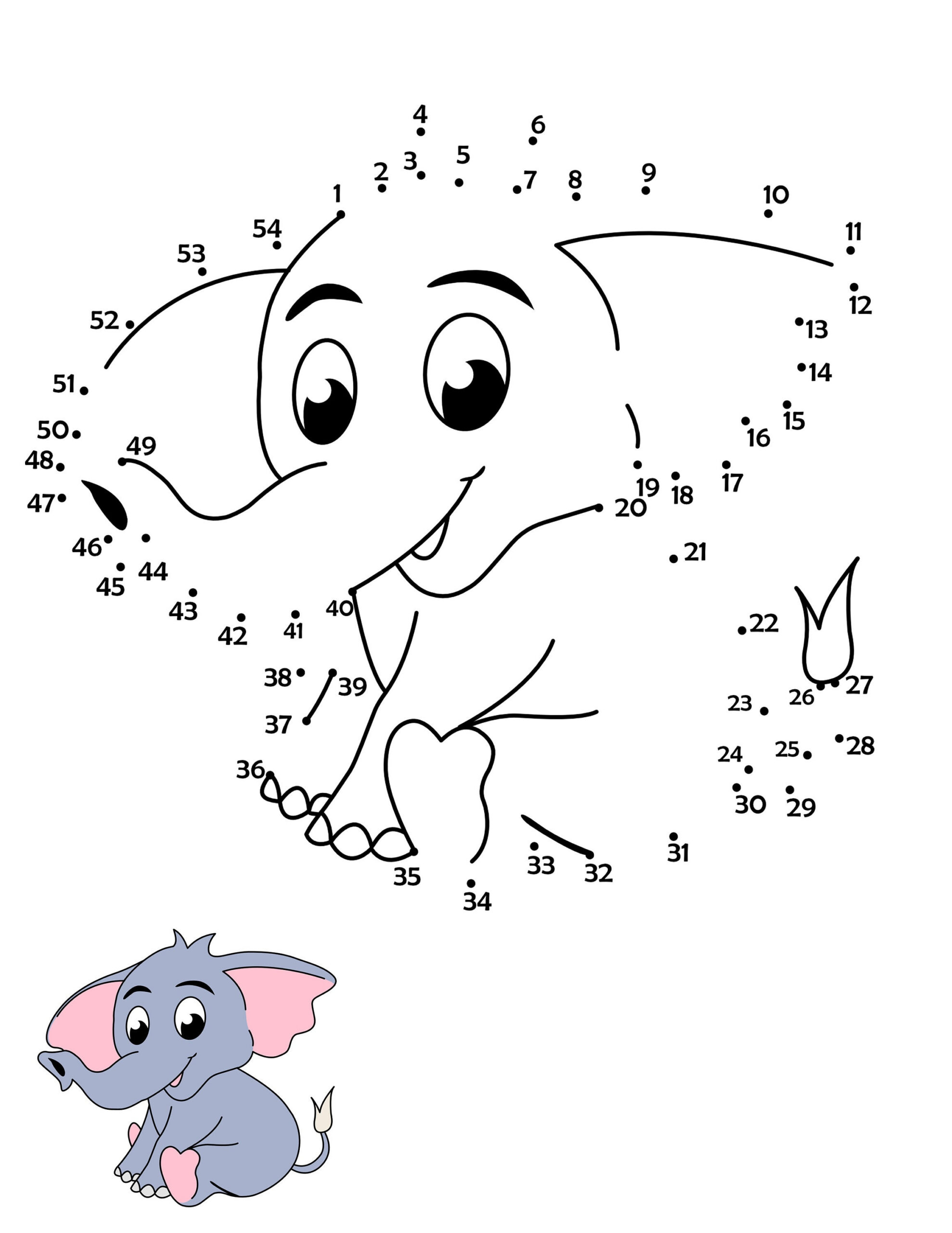 Printable Dot To Dot Animal Safari Coloring Pages Dot To Dot in Animal Dot To Dot Printable