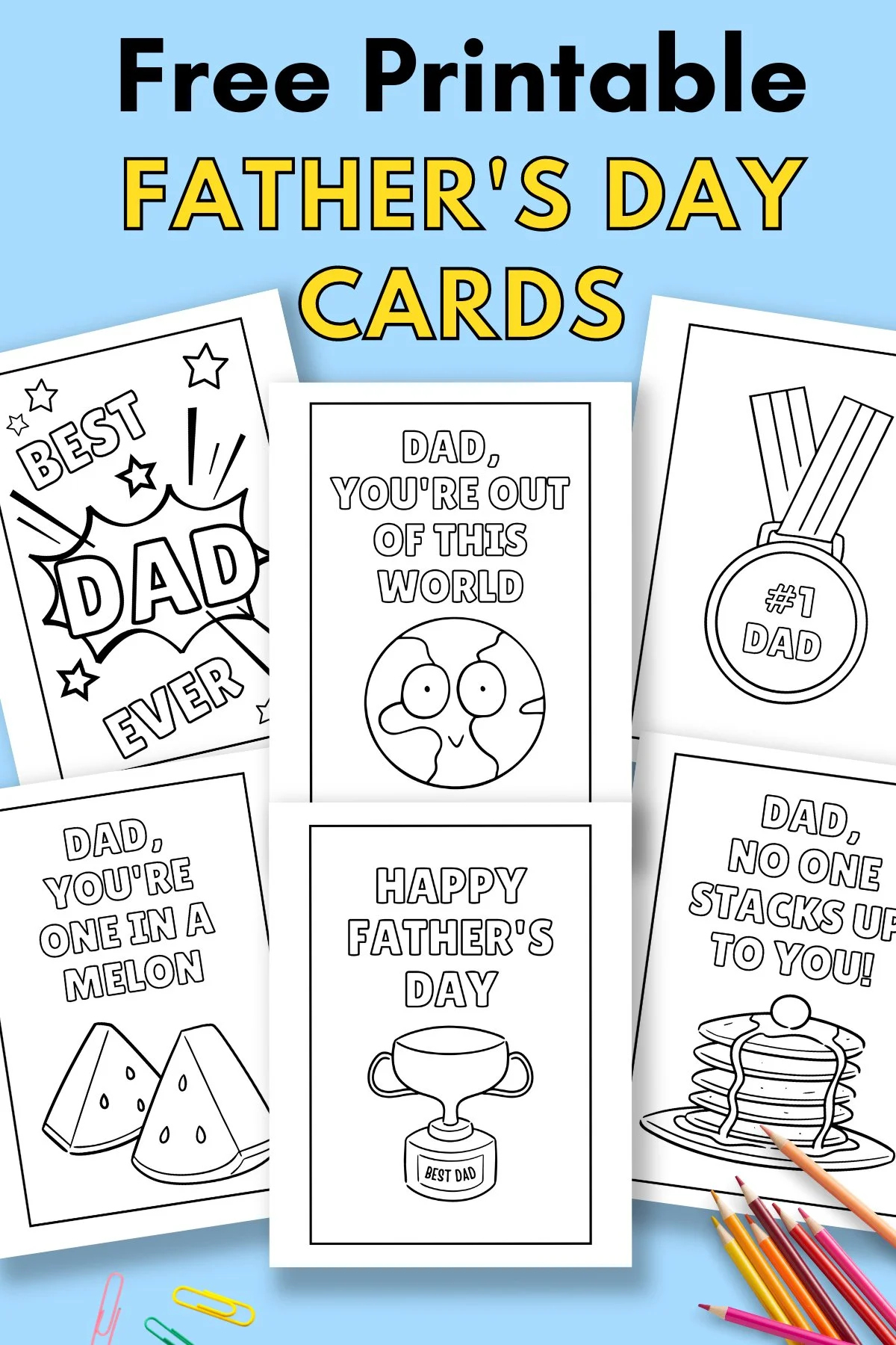 Printable Father&amp;#039;S Day Cards To Colour — Gathering Beauty with Printable Father&amp;amp;#039;s Day Crafts