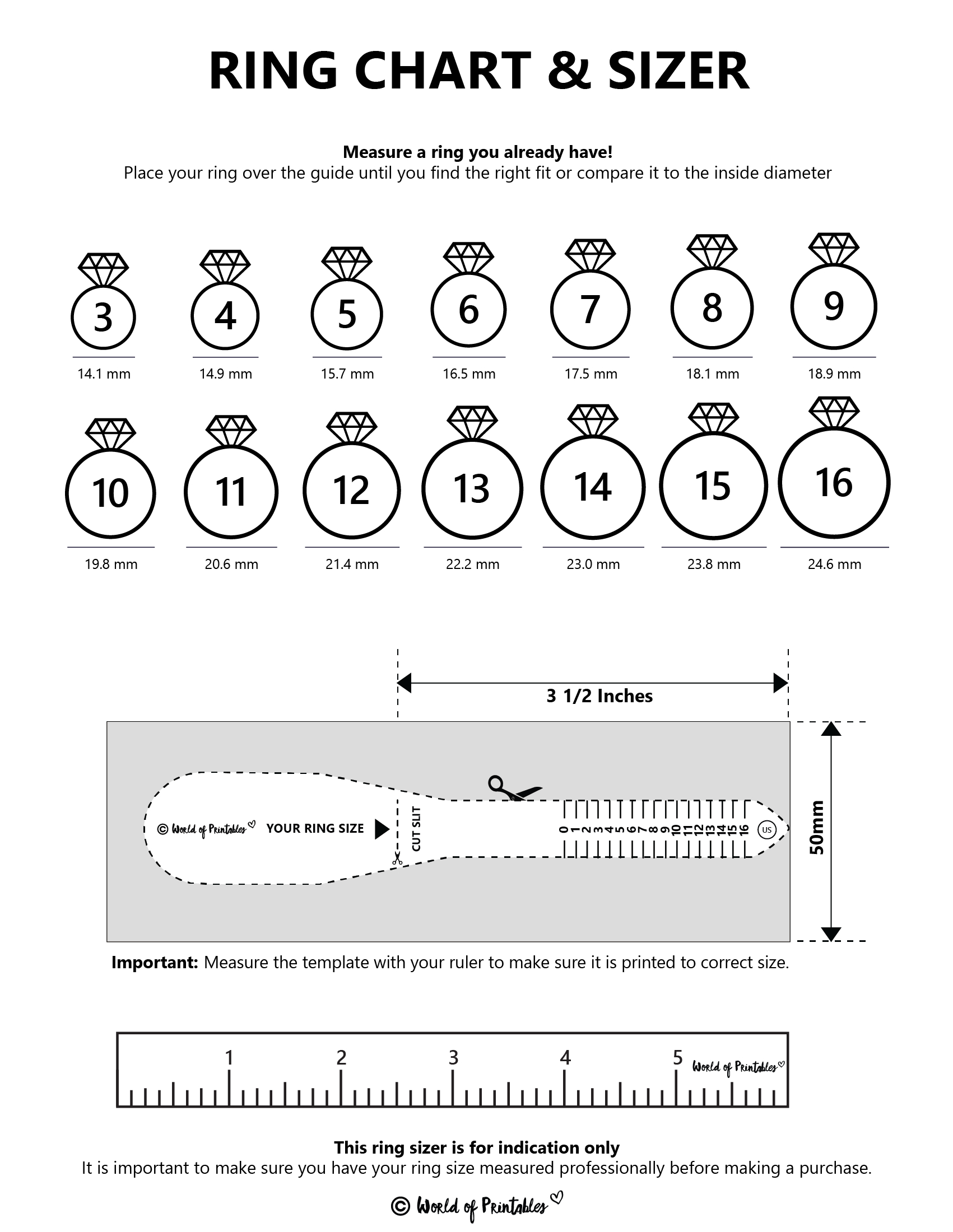 Printable Ring How To Know A Mens Ring Size Free Printable Actual for Printable Mens Ring Size Chart
