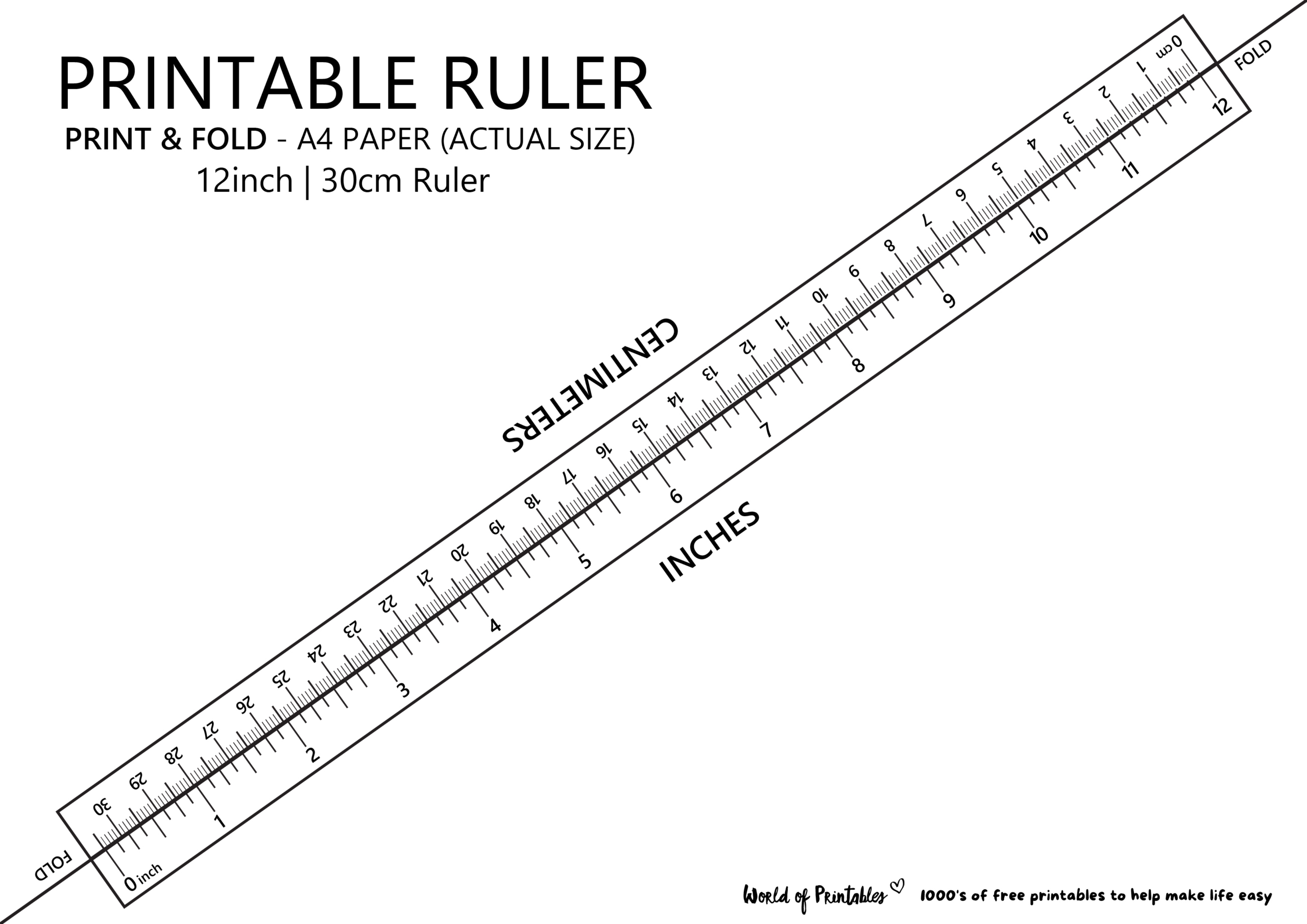 Printable Ruler - Free Accurate Ruler Inches, Cm, Mm - World Of in 1/16 Scale Ruler Printable