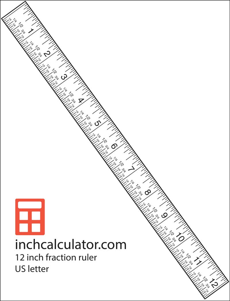 Printable Rulers - Free 12&amp;quot; Rulers - Inch Calculator with 1/16 Scale Ruler Printable