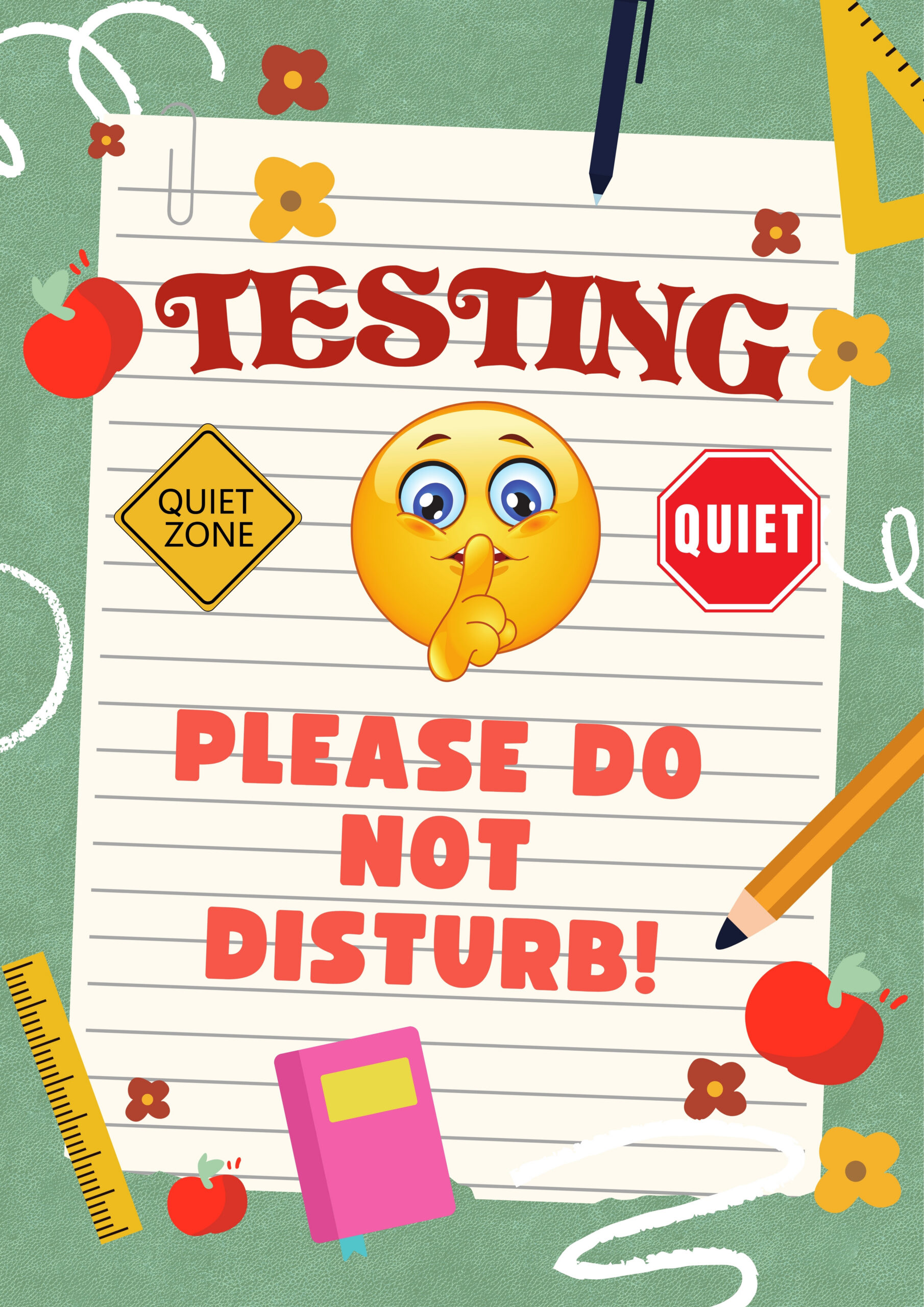 Printable Testing Do Not Disturb Sign | Teaching Resources in Printable Testing In Progress Sign