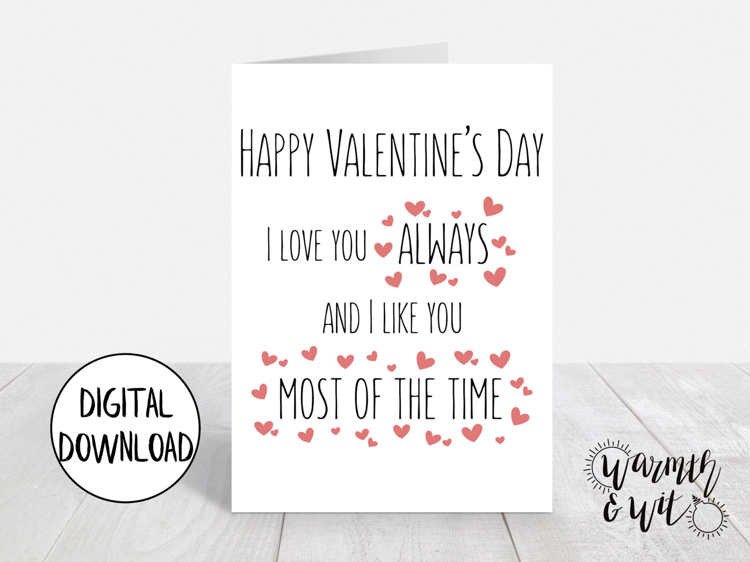 Printable Valentines Day Card Funny, Digital Valentines Day Card within Printable Valentines Card For Husband