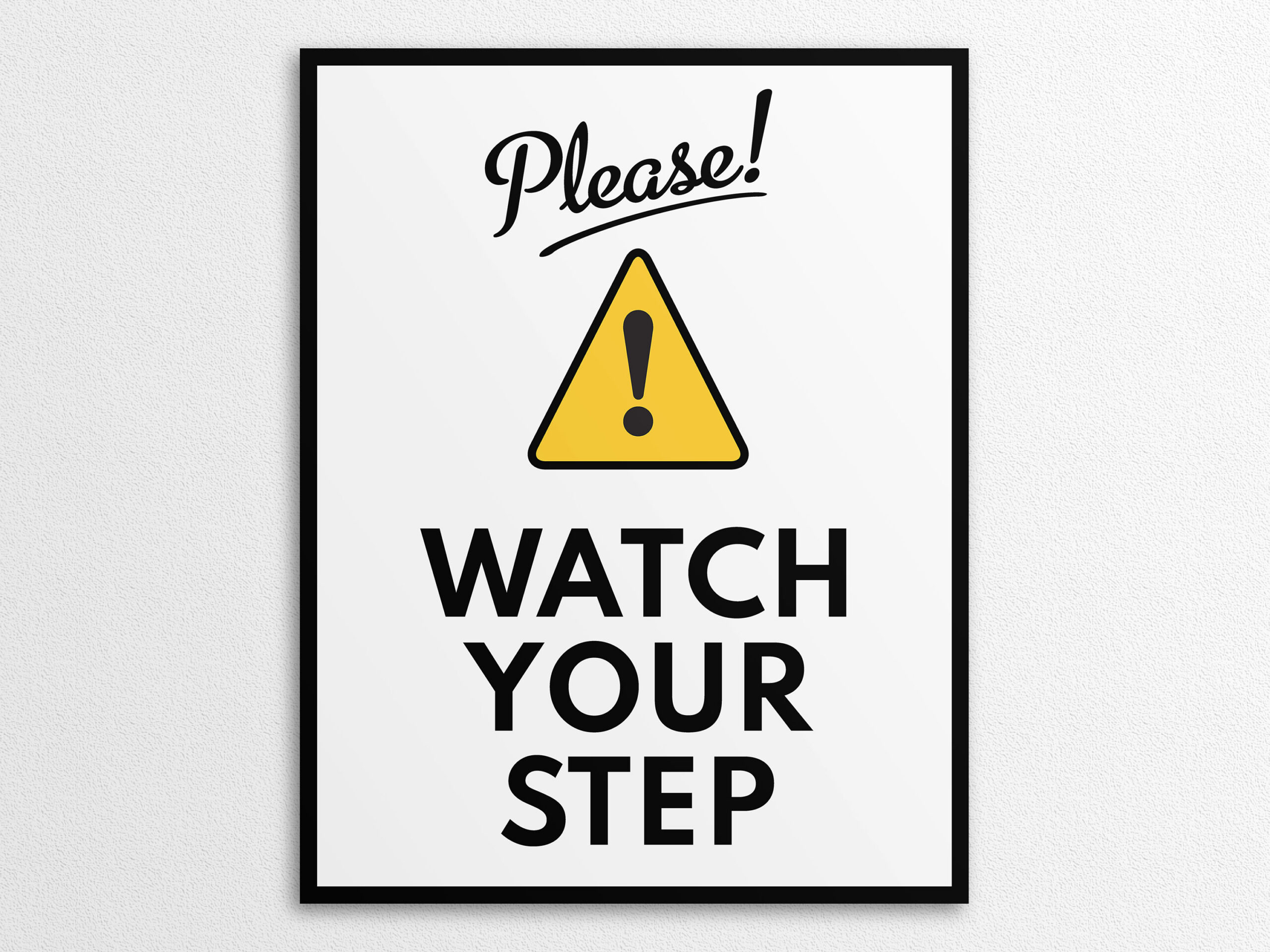 Printable Watch Your Step Sign In Us Letter And A4 Sizes, Instant for Watch Your Step Sign Printable