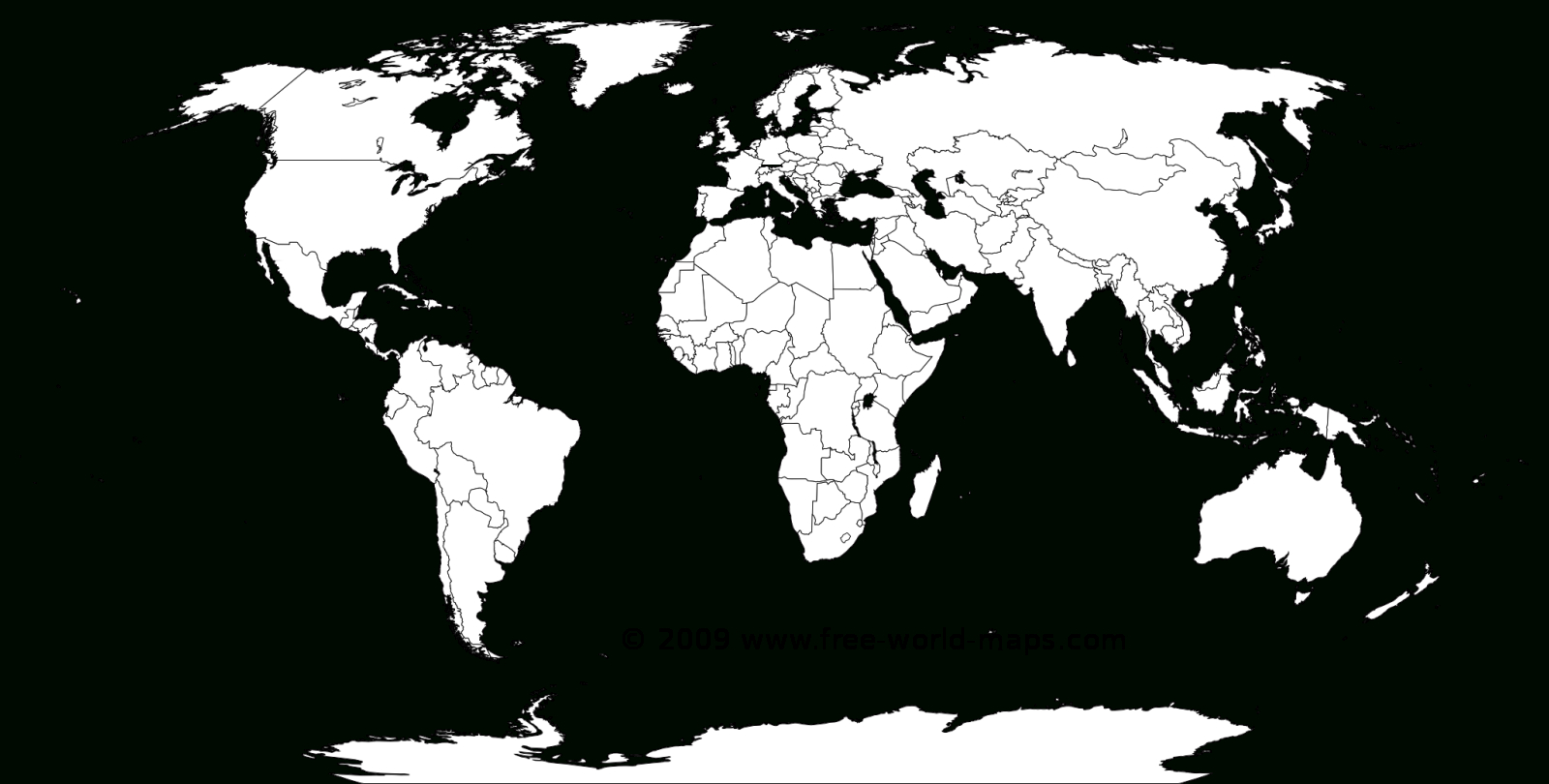Printable White-Transparent Political Blank World Map C3 | Free regarding Printable Blank Map Of World