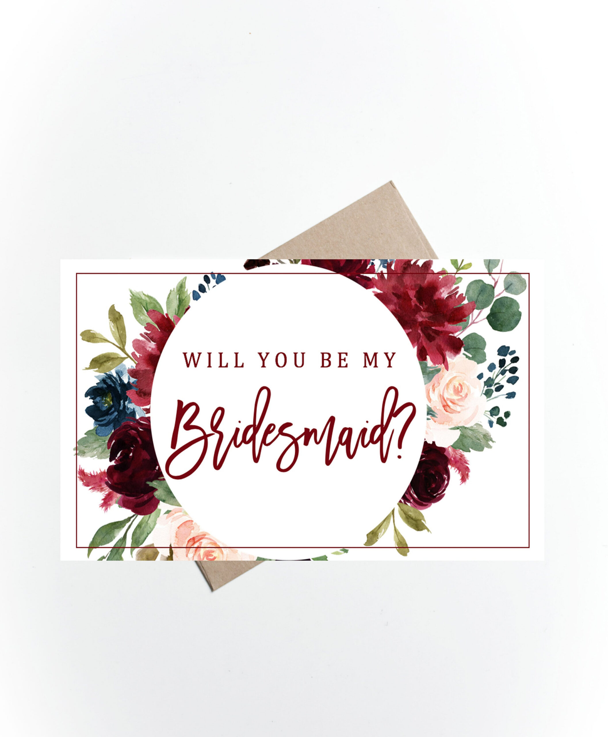Printable Will You Be My Bridesmaid Card, Instant Download throughout Will You Be My Bridesmaid Printable