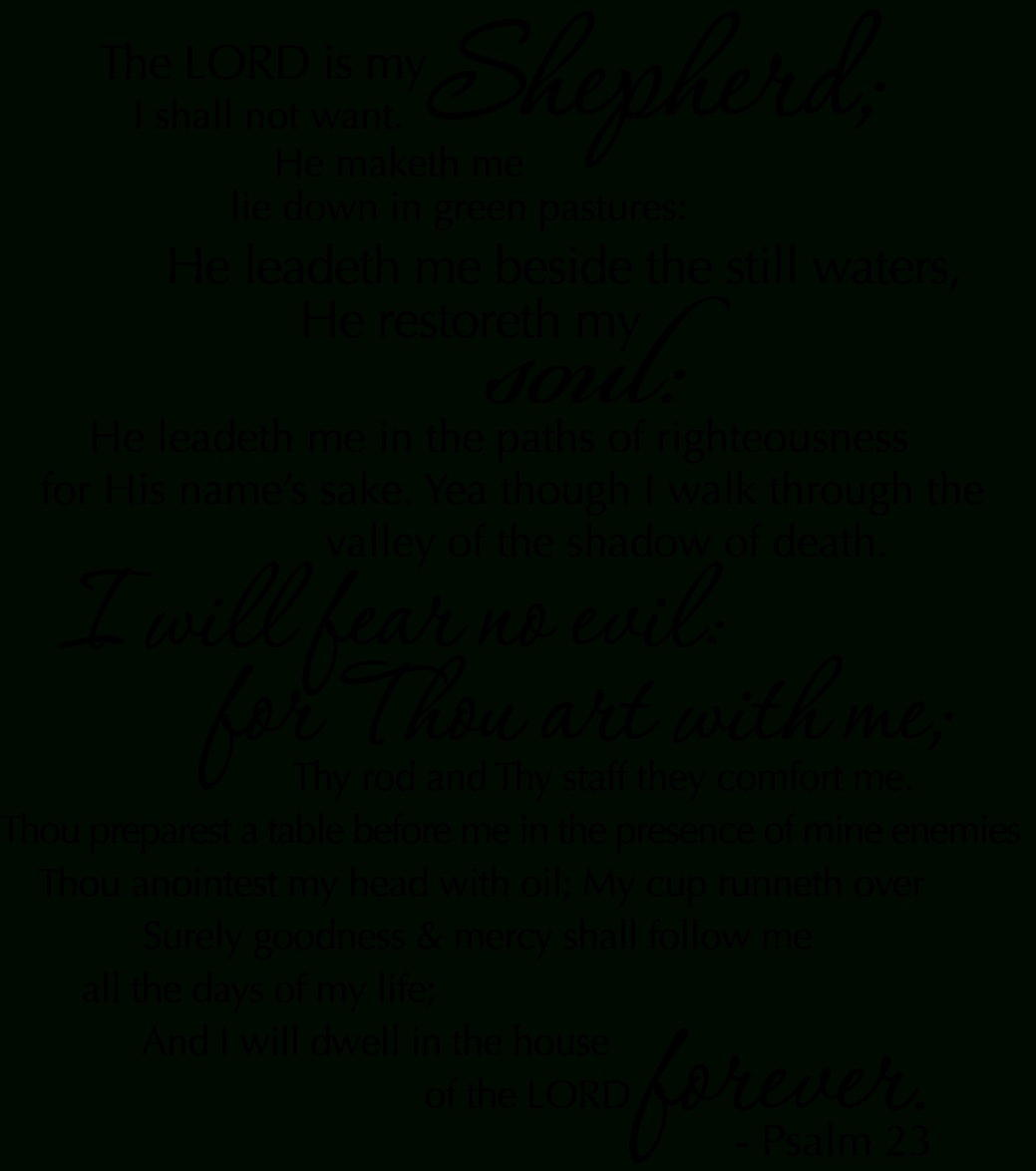 Psalm 23 Printable Free - Printable Party Favors with regard to Printable Free Printable Psalm 23