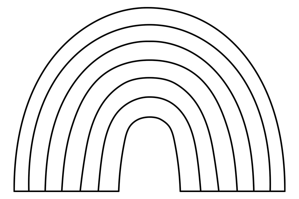 Rainbow Template (Free Printables) - The Best Ideas For Kids with Free Printable Picture of a Rainbow