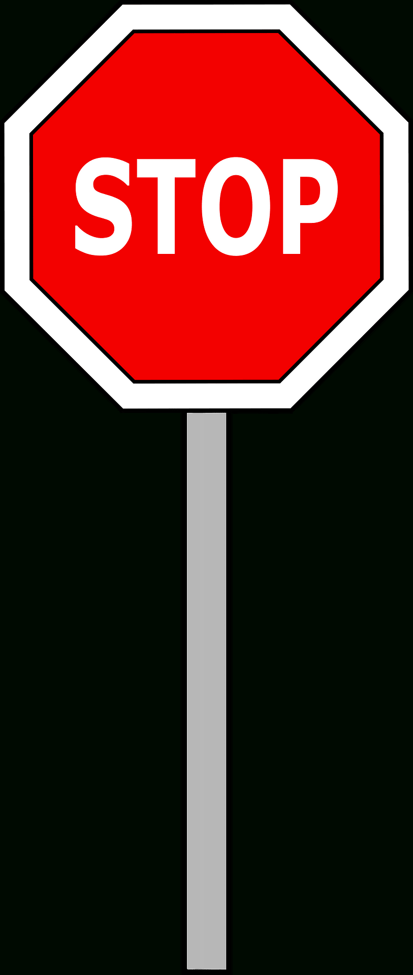 Simple Stop Sign - Free Vector Clipart Images On Creazilla intended for Clip Art Printable Stop Sign