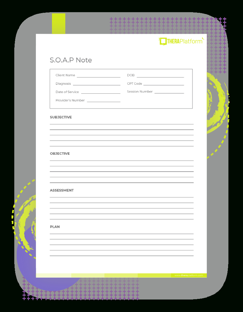 Soap Notes Template in Free Printable Soap Note Template