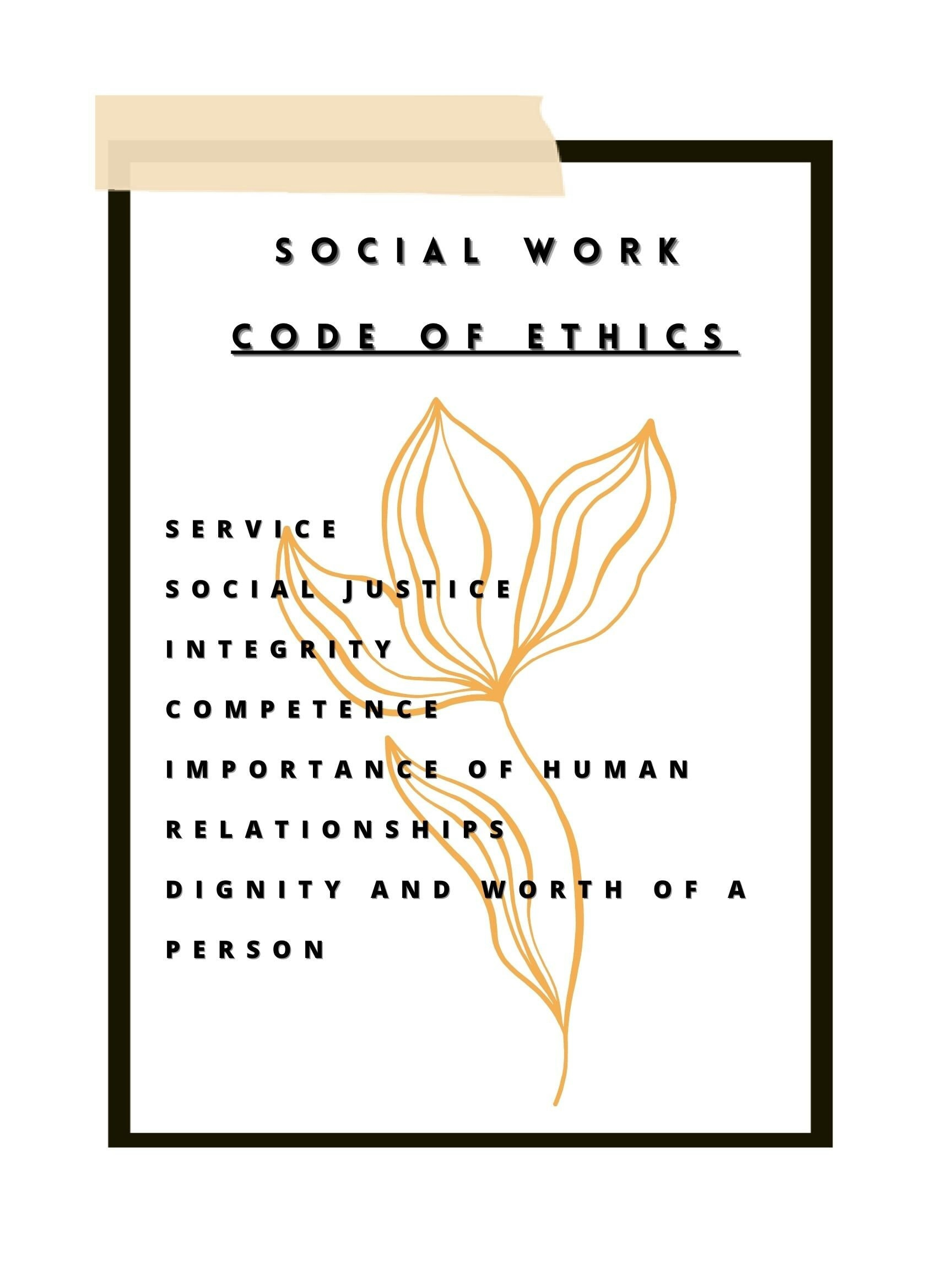 Social Work Code Of Ethics Poster with Printable Nasw Code of Ethics