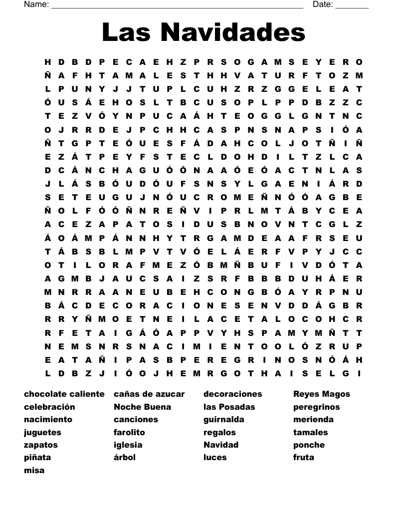 Spanish Word Search - Wordmint within Printable Word Searches In Spanish