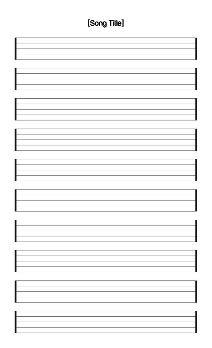 Staff Paper Blank Sheet Music - 10 Free Pdf Printables | Printablee with Printable Blank Music Staff Paper