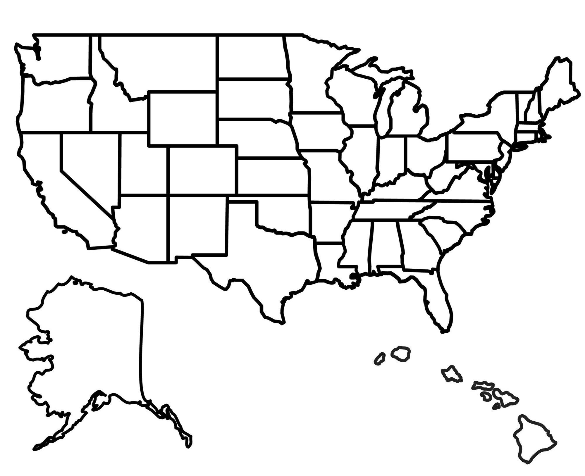 State Outlines: Blank Maps Of The 50 United States - Gis Geography intended for Printable Blank United States Map