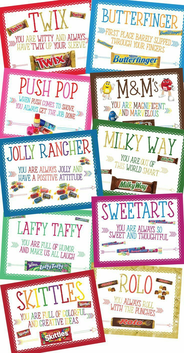 Sweet Candy Bar Sayings For Employee Appreciation Gifts inside Free Printable Candy Bar Sayings