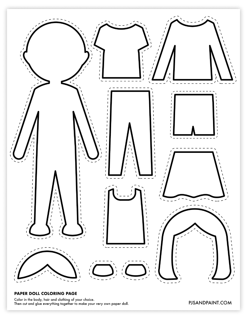 Template Printable Paper Dolls Doll Template Barbie Paper Dolls inside Printable Paper Doll Cutouts Free