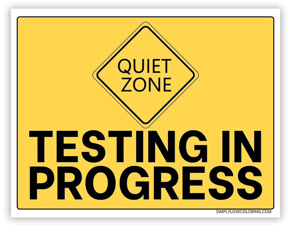 Testing In Progress Sign Printable (Free Pdf Downloads) - Simply inside Printable Testing in Progress Sign