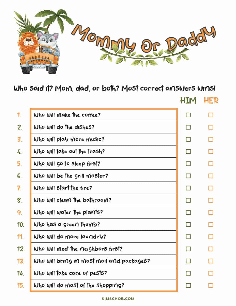 The Best Gender Reveal Games To Keep Them Guessing - Kim Schob with regard to Free Printable Gender Reveal Games