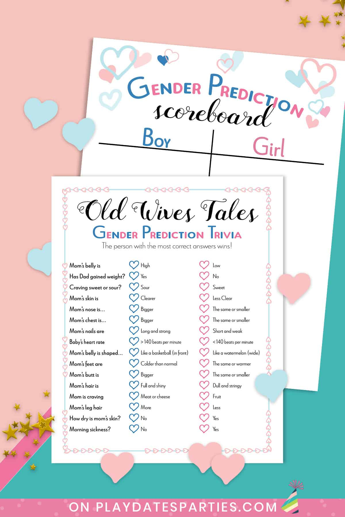 The Best Gender Reveal Party Games To Keep Them Guessing intended for Free Printable Gender Reveal Games