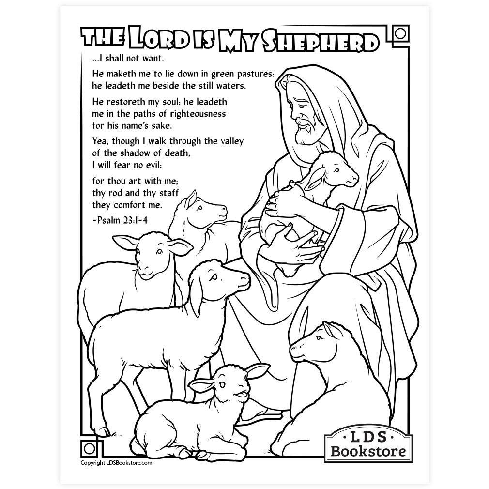 The Lord Is My Shepherd Coloring Page - Printable within Printable Psalm 23 Activity Sheets