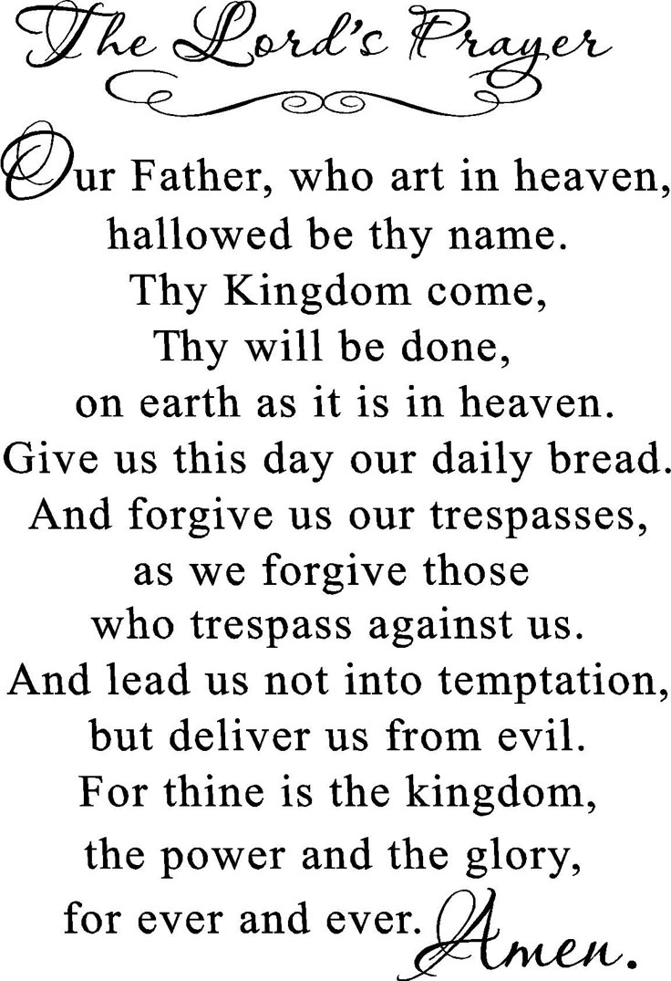 The Lord Prayer - 12 Free Pdf Printables | Printablee pertaining to The Lord's Prayer Kjv Printable