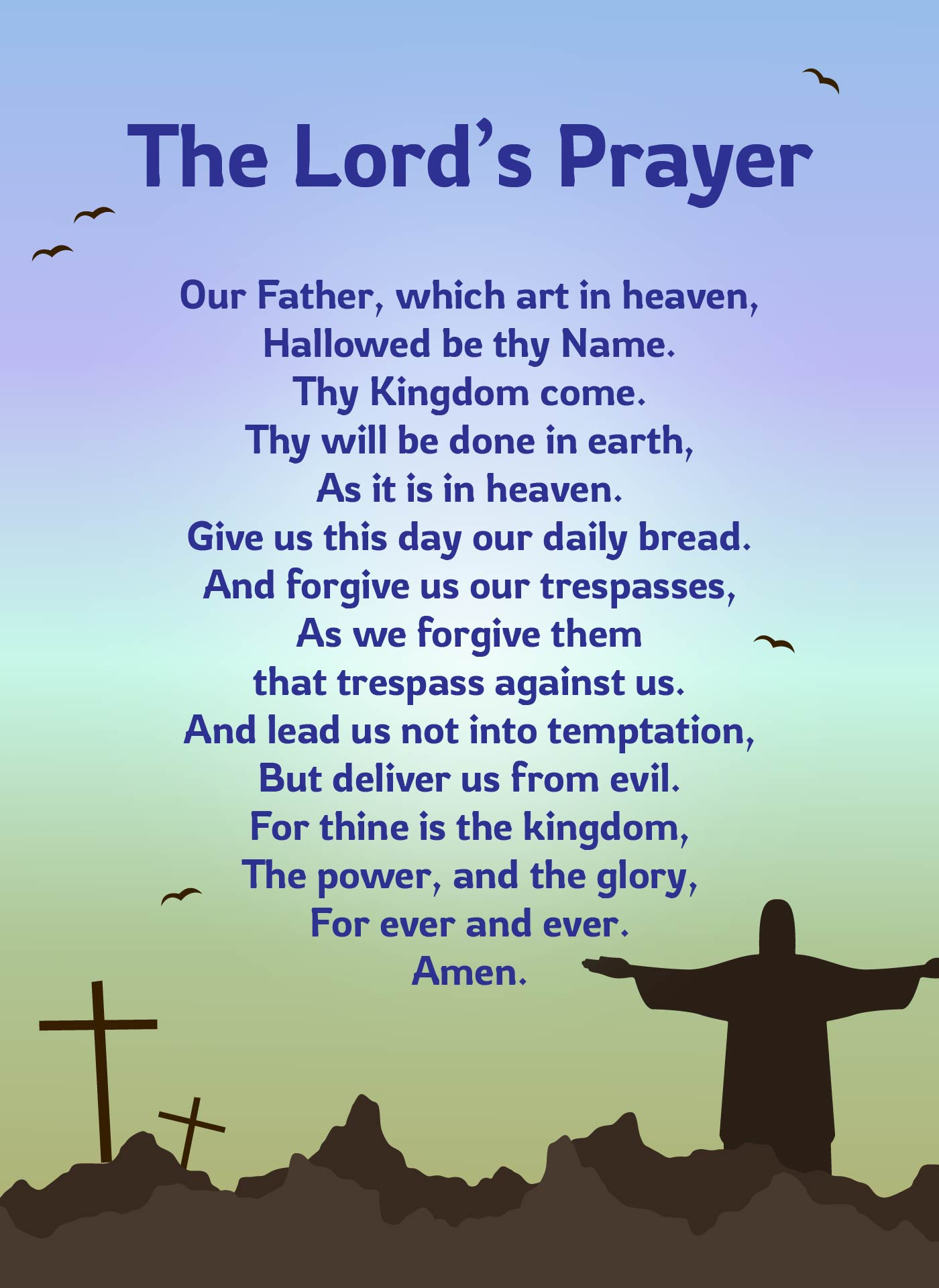 The Lord'S Prayer pertaining to The Lord'S Prayer Kjv Printable