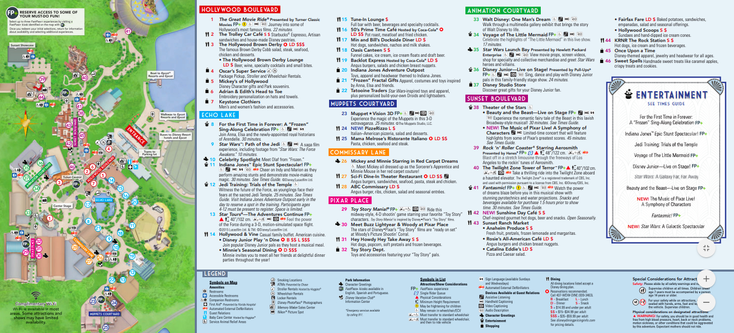 The Official Hollywood Studios Map + Tips For Your Visit - Disney intended for Printable Map of Hollywood Studios