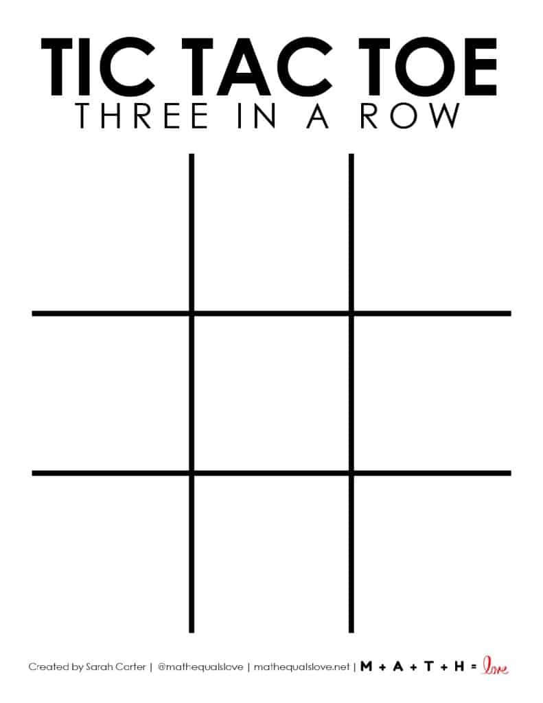 Tic Tac Toe Board Printable (Free Pdf Templates) with regard to Free Tic Tac Toe Printable