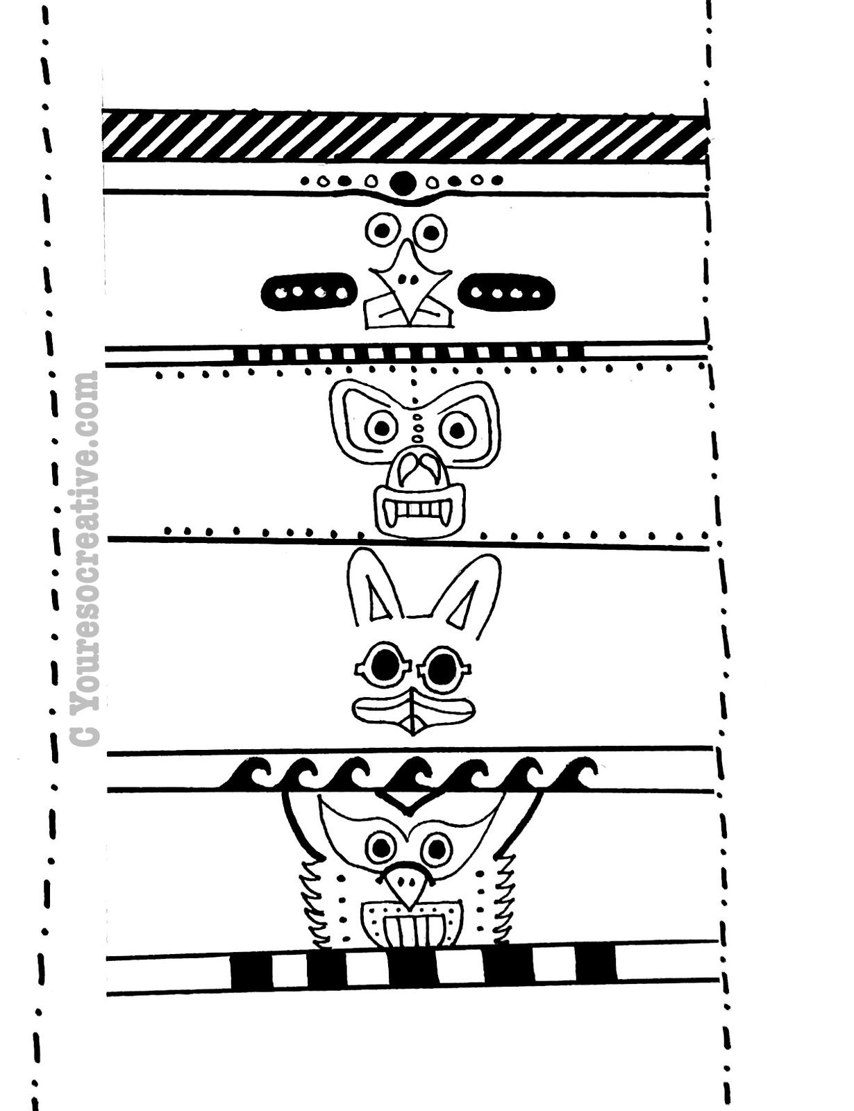 Totem Pole - Youre So Creative ! - Worksheets Library inside Build Your Own Totem Pole Printable Templates