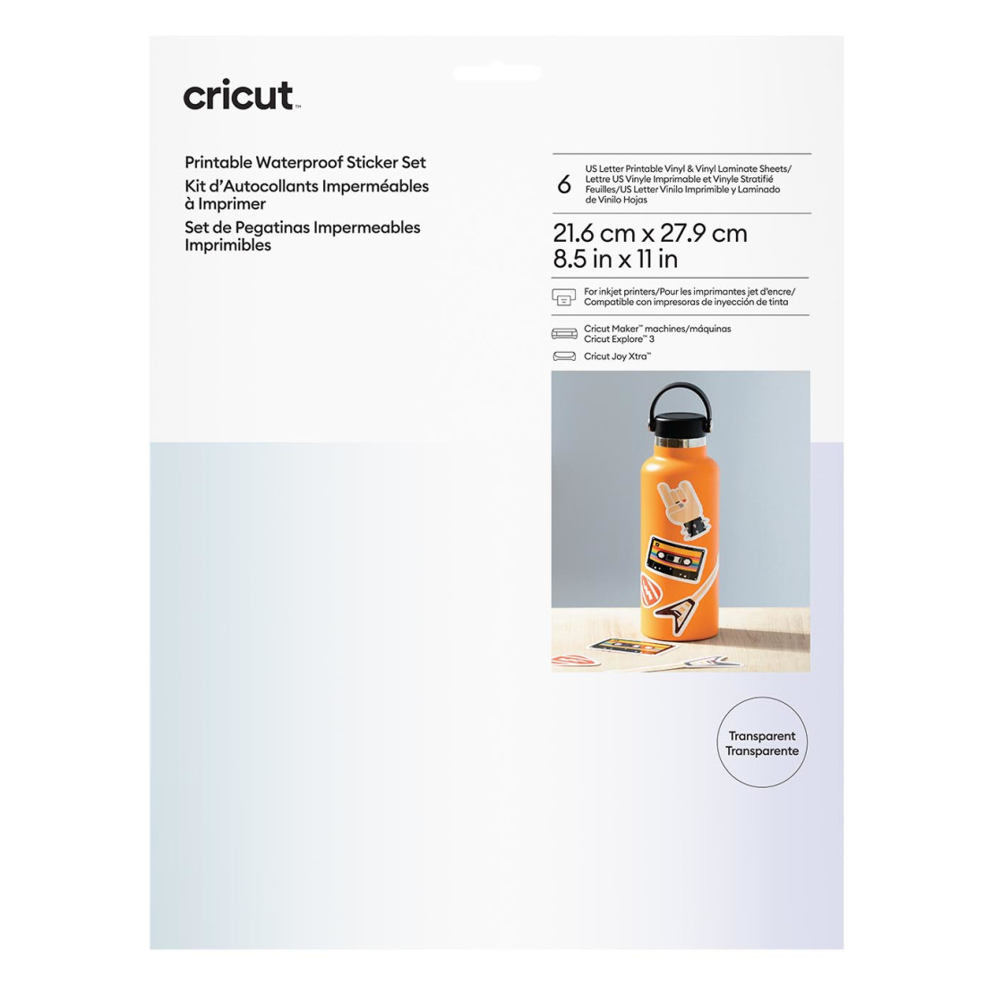 Transparent Cricut Waterproof Sticker Set - 6 Sheets pertaining to Cricut Printable Clear Sticker Paper