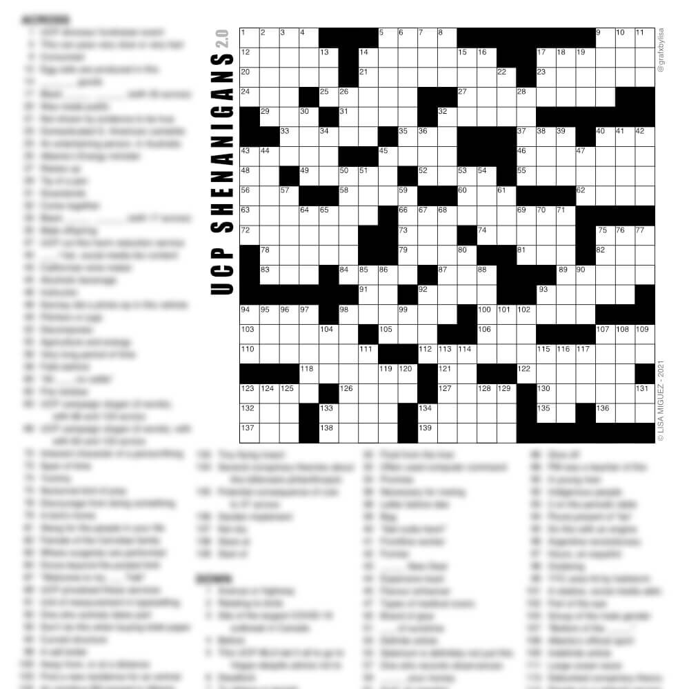 Ucp Shenanigans 2.0 Free Printable Crossword Puzzle | Grafxbylisa in Free Printable Crosswords For Adults