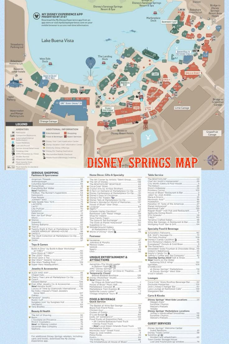 Ultimate Disney Springs Map! regarding Printable Map Of Disney Springs
