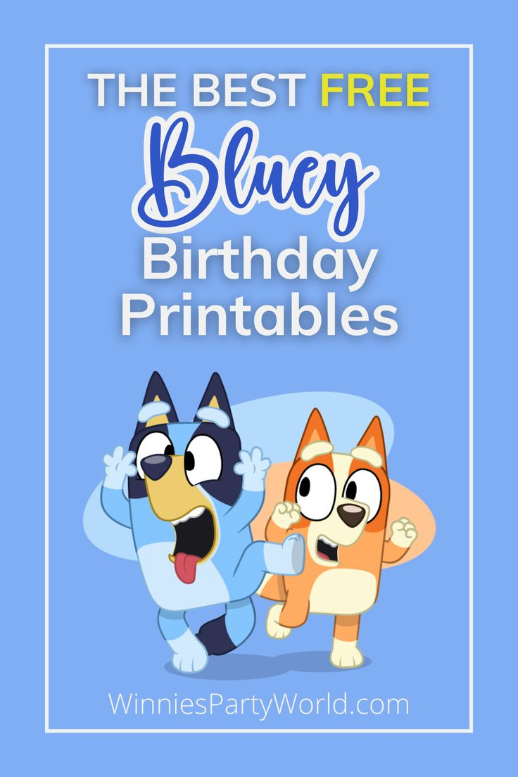 Unleash The Fun With Free Bluey Birthday Party Printables! with regard to Bluey Birthday Card Free Printable