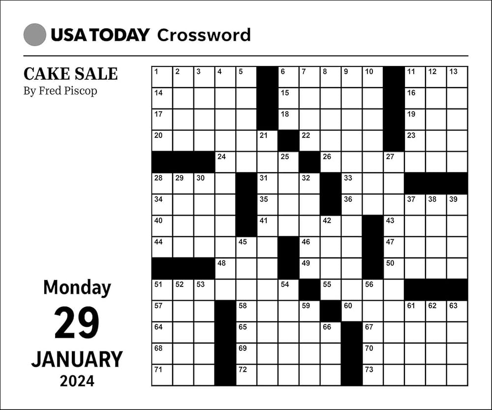 Usa Today Crossword 2024 Day-To-Day Calendar: Usa Today inside USA Today Printable Crossword Puzzles