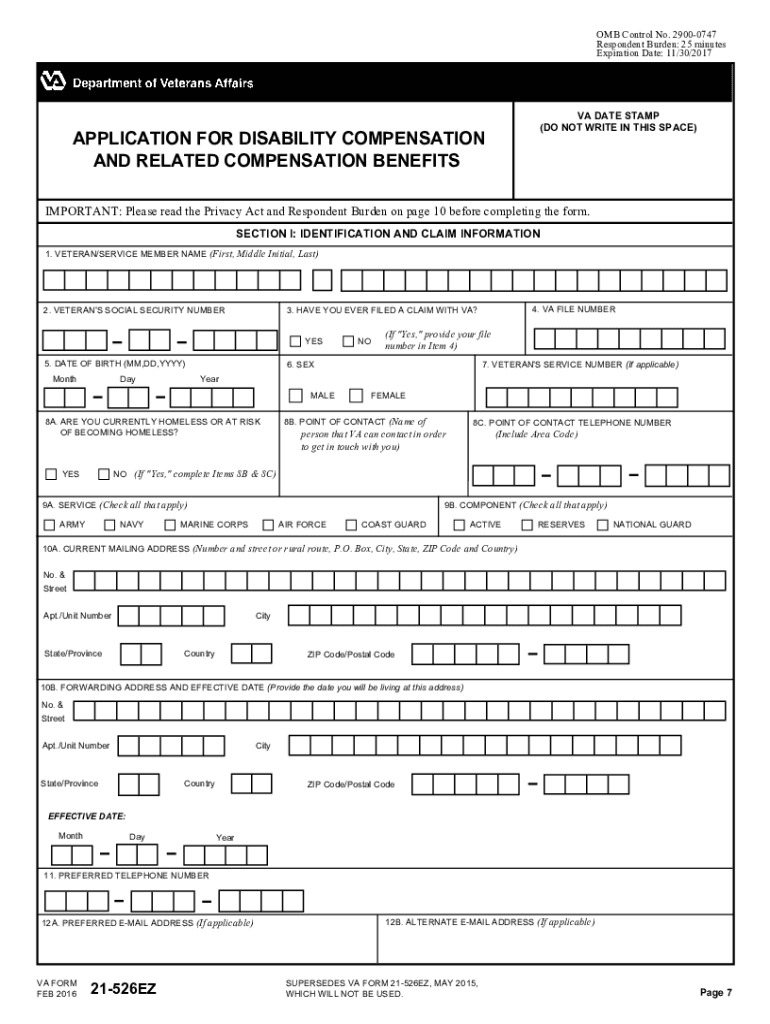 Va Form 21 526Ez Printable: Fill Out &amp;amp; Sign Online | Dochub throughout Printable Va Form 21 526ez