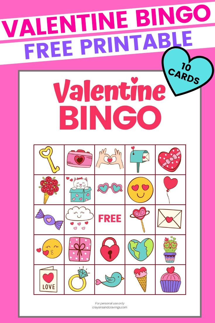 Valentine'S Day Bingo - Free Printable Bingo Cards within Valentine'S Day Bingo Printables