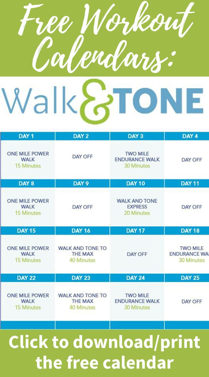 Walk & Tone Calendar intended for 28 Day Indoor Walking Challenge Free Printable