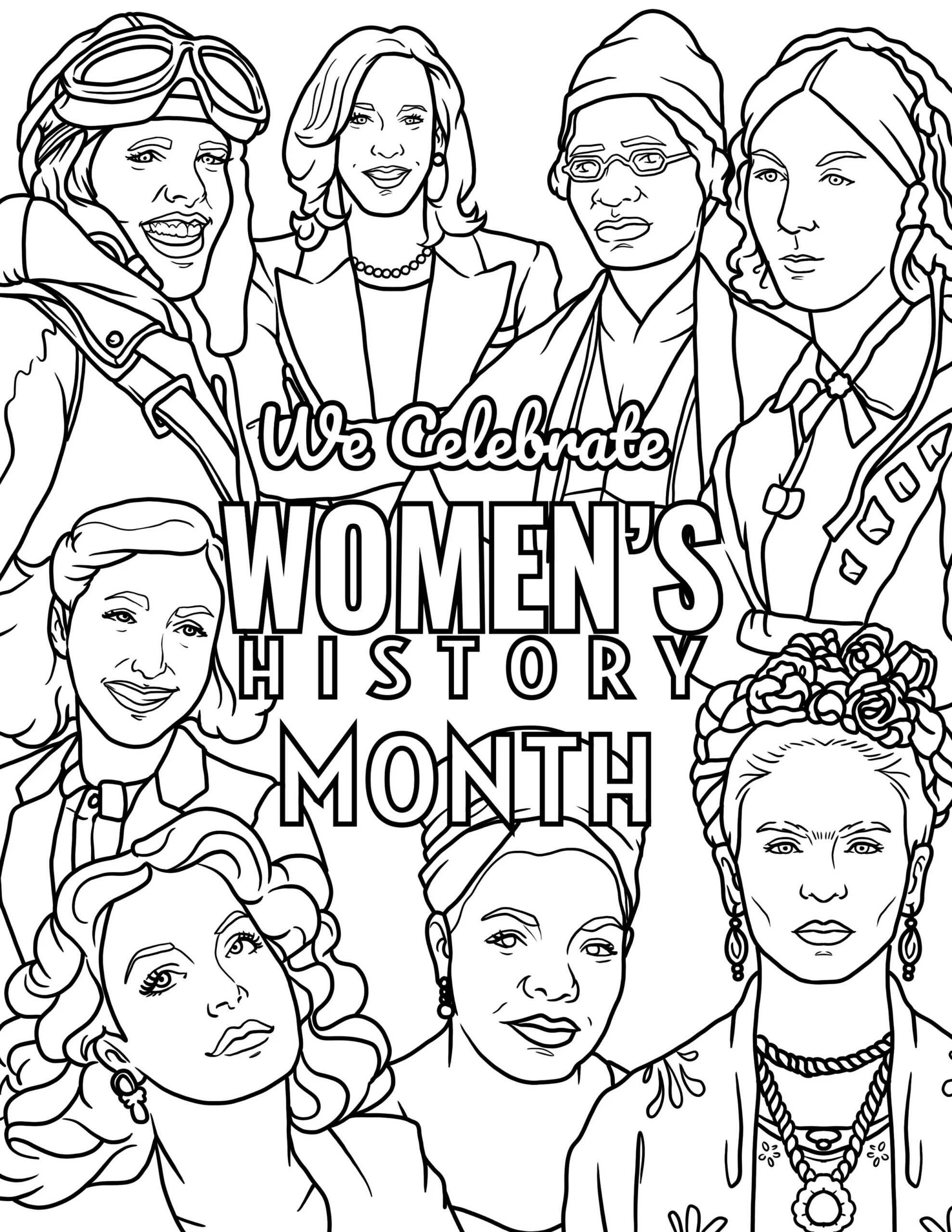 We Celebrate Women&#039;S History Month — Custom Coloring Books inside Women&amp;#039;s History Month Printables
