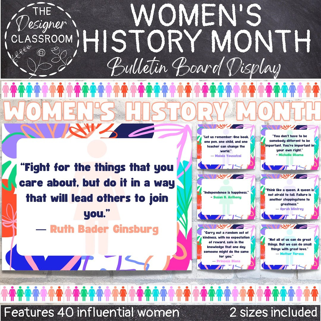 Womens History Month Bulletin Board Printables - Printable Party inside Women's History Month Bulletin Board Printables
